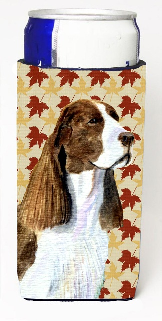 Springer Spaniel Fall Leaves Portrait Michelob Ultra s For Slim Cans - 12 oz.