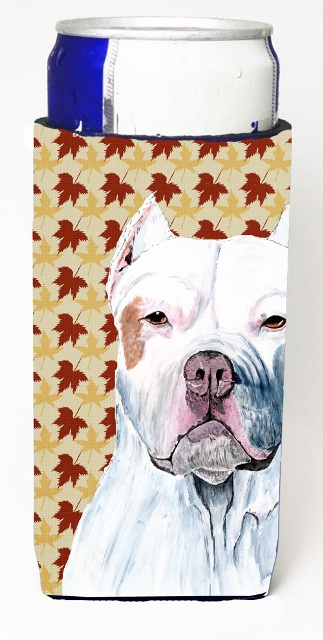 Pit Bull Fall Leaves Portrait Michelob Ultra s For Slim Cans - 12 oz.