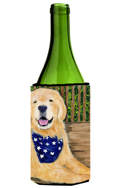 Picture of Carolines Treasures SS8972LITERK Golden Retriever Wine bottle sleeve Hugger - 24 oz.