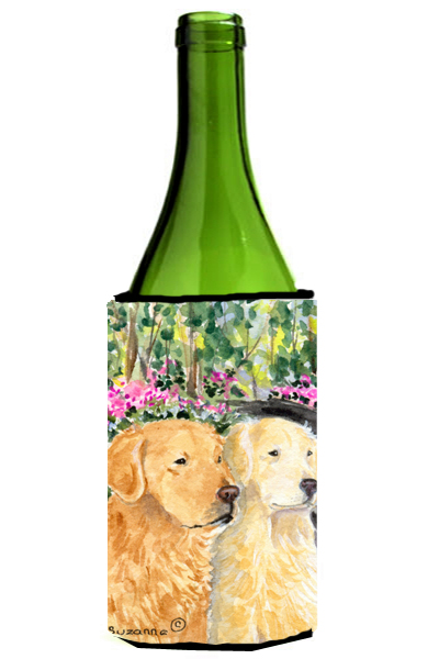 Picture of Carolines Treasures SS8974LITERK Golden Retriever Wine bottle sleeve Hugger - 24 oz.