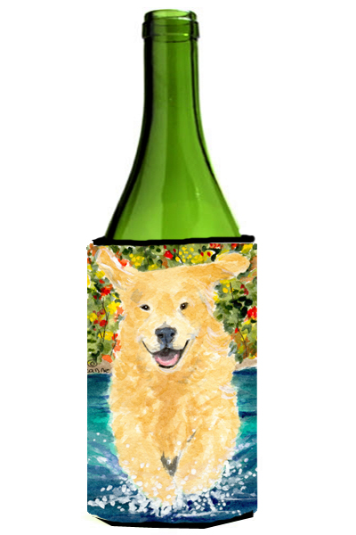 Picture of Carolines Treasures SS8978LITERK Golden Retriever Wine bottle sleeve Hugger - 24 oz.