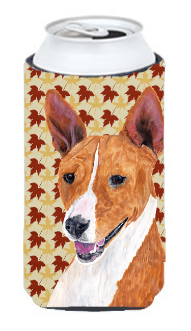 Basenji Fall Leaves Portrait Tall Boy bottle sleeve Hugger - 22 To 24 oz.