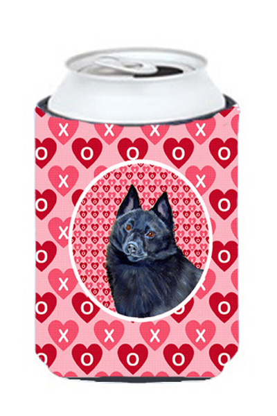 Schipperke Valentines Love And Hearts Can Or bottle sleeve Hugger - 12 oz.