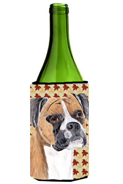 Boxer Fall Leaves Portrait Wine bottle sleeve Hugger - 24 oz.