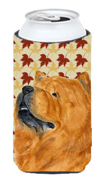 Chow Chow Fall Leaves Portrait Tall Boy bottle sleeve Hugger - 22 To 24 oz.