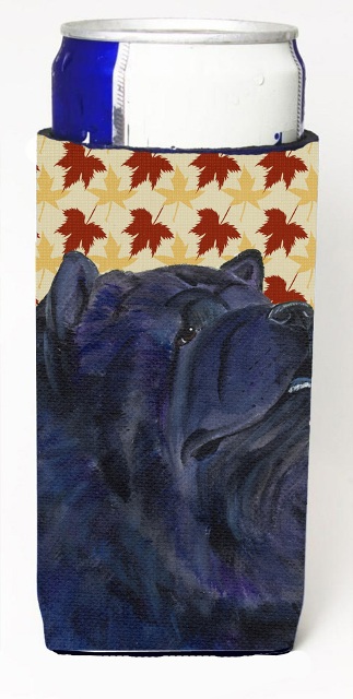 Chow Chow Fall Leaves Portrait Michelob Ultra bottle sleeve for Slim Can