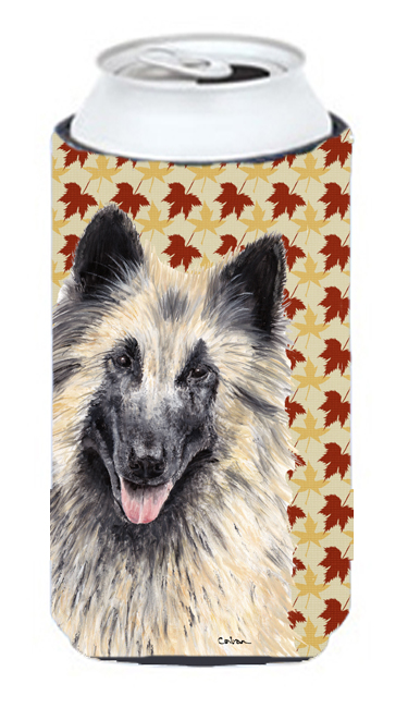 Belgian Tervuren Fall Leaves Portrait Tall Boy bottle sleeve Hugger