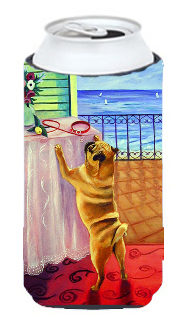 Helping Himself Pug Tall Boy bottle sleeve Hugger