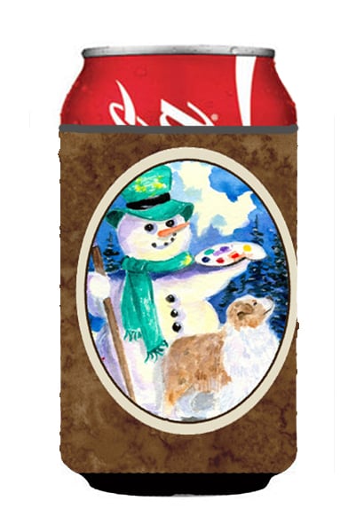 Snowman With Australian Shepherd Can or bottle sleeve Hugger
