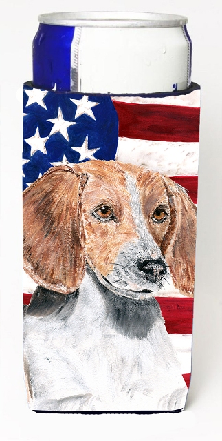 English Foxhound Usa American Flag Michelob Ultra bottle sleeve for Slim Can