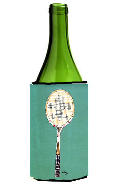 Picture of Carolines Treasures 8479LITERK Fleur De Lis Tennis Wine bottle sleeve Hugger