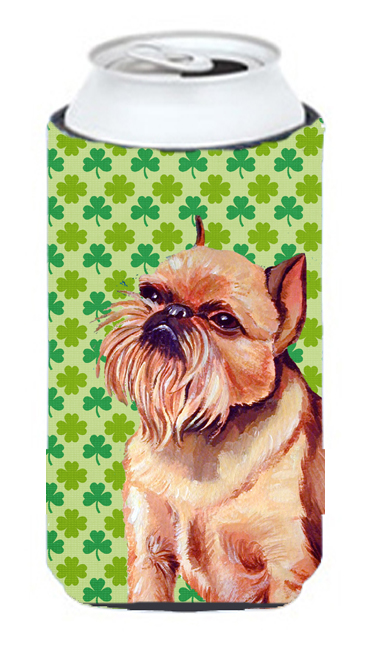 Brussels Griffon St. Patricks Day Shamrock Portrait Tall Boy bottle sleeve Hugger