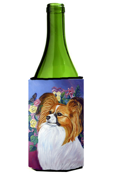 Picture of Carolines Treasures 7041LITERK Papillon Wine bottle sleeve Hugger