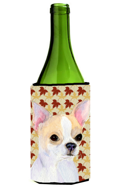 Chihuahua Fall Leaves Portrait Wine bottle sleeve Hugger