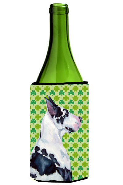 Great Dane St. Patricks Day Shamrock Wine bottle sleeve Hugger