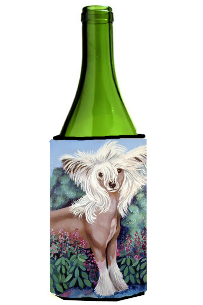 Picture of Carolines Treasures 7052LITERK Chinese Crested Wine bottle sleeve Hugger
