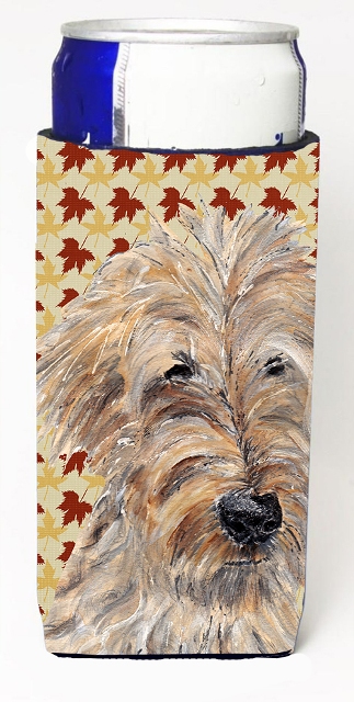 Goldendoodle Fall Leaves Michelob Ultra bottle sleeves for slim cans 12 oz.