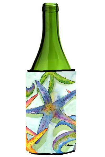Picture of Carolines Treasures 8542LITERK Starfish Wine bottle sleeve Hugger 24 oz.