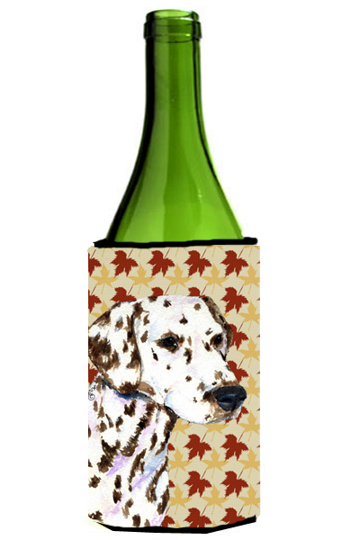Dalmatian Fall Leaves Portrait Wine bottle sleeve Hugger 24 oz.