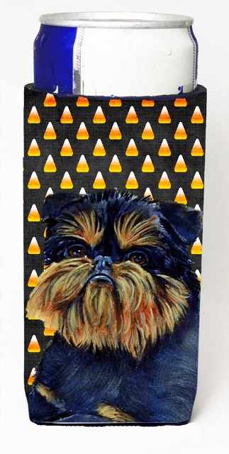 Brussels Griffon Candy Corn Halloween Portrait Michelob Ultra bottle sleeves for slim cans 12 oz.