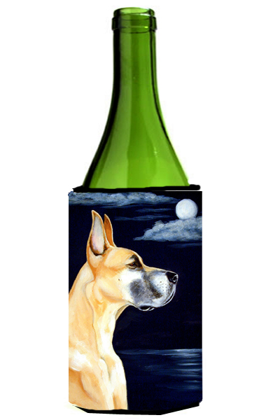 Picture of Carolines Treasures 7100LITERK Fawn Great Dane Moonlight Stroll Wine bottle sleeve Hugger 24 oz.