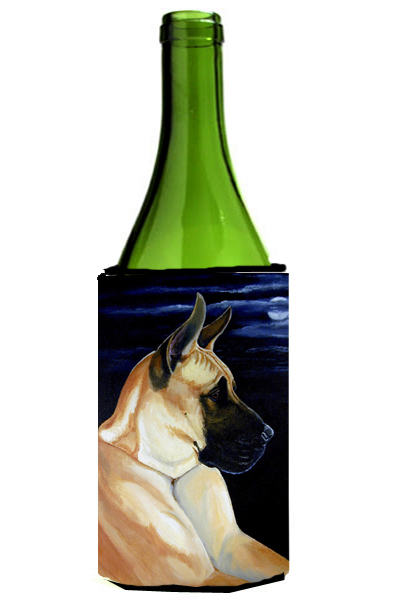 Picture of Carolines Treasures 7059LITERK Fawn Great Dane in the Moonlight Wine bottle sleeve Hugger 24 oz.