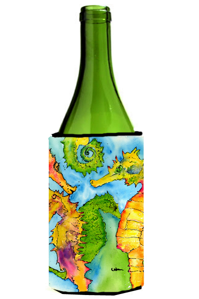 Picture of Carolines Treasures 8546LITERK Seahorse Wine bottle sleeve Hugger 24 oz.