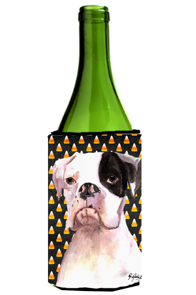 Cooper Candy Corn Boxer Halloween Wine bottle sleeve Hugger 24 oz.