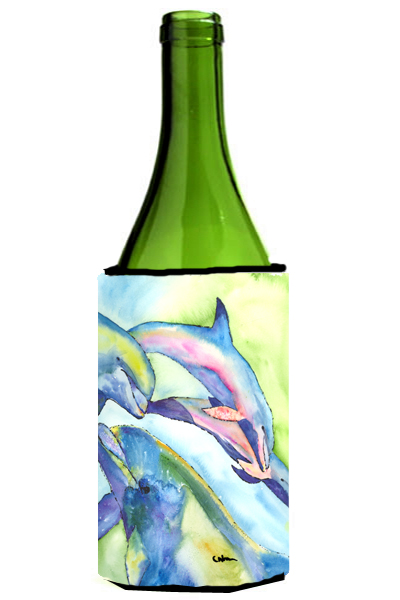 Picture of Carolines Treasures 8548LITERK Dolphin Wine bottle sleeve Hugger 24 oz.