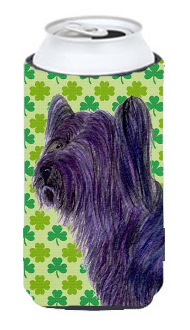 Skye Terrier St. Patricks Day Shamrock Portrait Tall Boy bottle sleeve Hugger 22 to 24 oz.