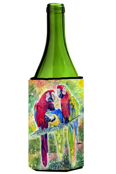 Picture of Carolines Treasures 8601LITERK Parrot Parrot Head Wine bottle sleeve Hugger 24 oz.
