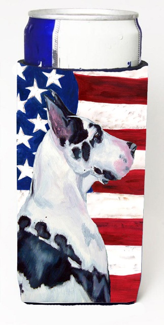 USA American Flag with Great Dane Michelob Ultra bottle sleeves for slim cans 12 oz.