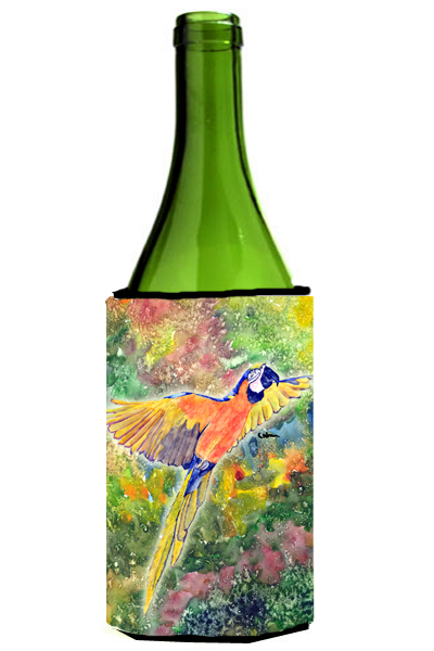 Picture of Carolines Treasures 8602LITERK Parrot Parrot Head Wine bottle sleeve Hugger 24 oz.