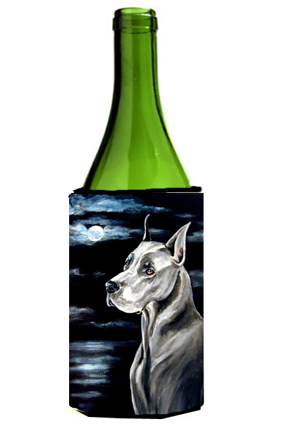 Picture of Carolines Treasures 7067LITERK Great Dane Moonlight Wine bottle sleeve Hugger 24 oz.