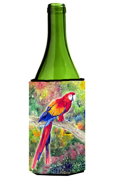 Picture of Carolines Treasures 8603LITERK Parrot Parrot Head Wine bottle sleeve Hugger 24 oz.
