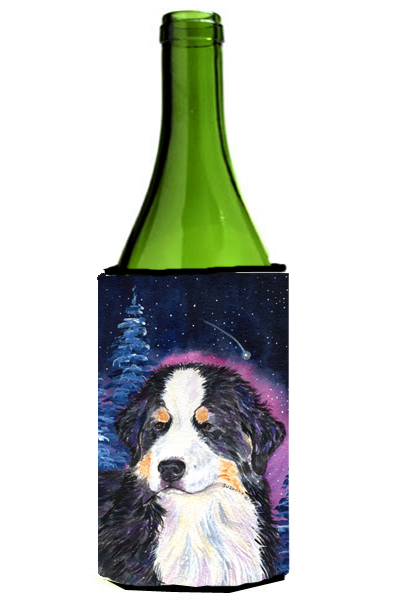 Starry Night Bernese Mountain Dog Wine bottle sleeve Hugger 24 oz.