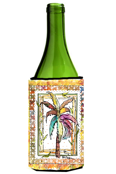 Picture of Carolines Treasures 8614LITERK Palm Tree Wine bottle sleeve Hugger 24 oz.