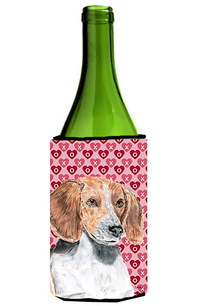 English Foxhound Valentines Love Wine bottle sleeve Hugger 24 oz.