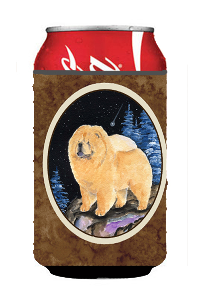 Starry Night Chow Chow Can or bottle sleeve Hugger 12 oz.