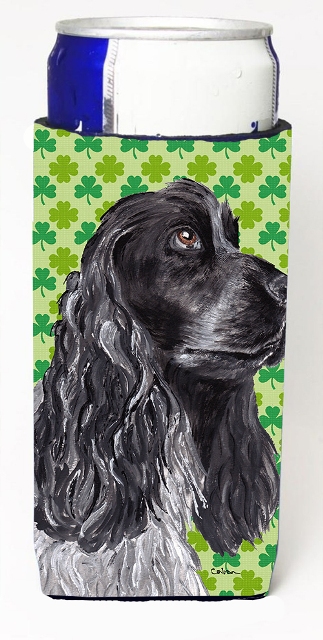Cocker Spaniel St Patricks Irish Michelob Ultra bottle sleeves for slim cans 12 oz.