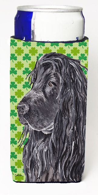 English Cocker Spaniel St Patricks Irish Michelob Ultra bottle sleeves For Slim Cans - 12 oz.