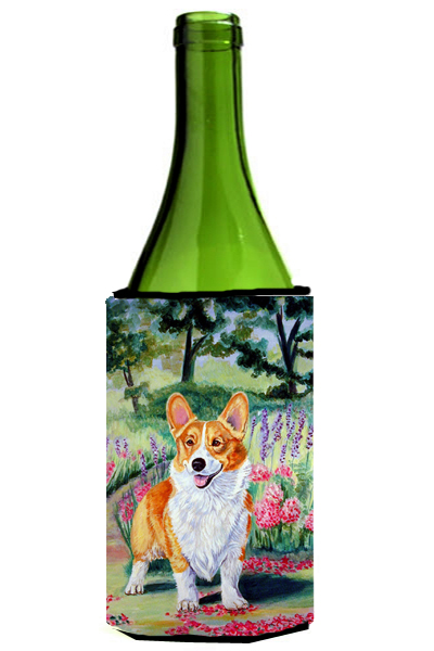 Picture of Carolines Treasures 7077LITERK Pembroke Corgi Springtime Wine bottle sleeve Hugger - 24 oz.