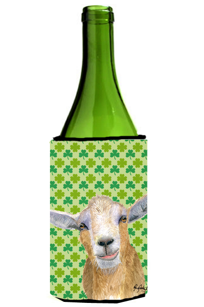 St Patricks Day Goat Wine bottle sleeve Hugger - 24 oz.