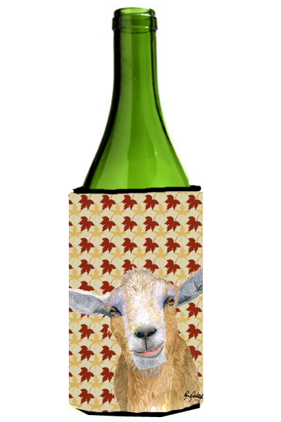 Fall Leaves Goat Wine bottle sleeve Hugger - 24 oz.