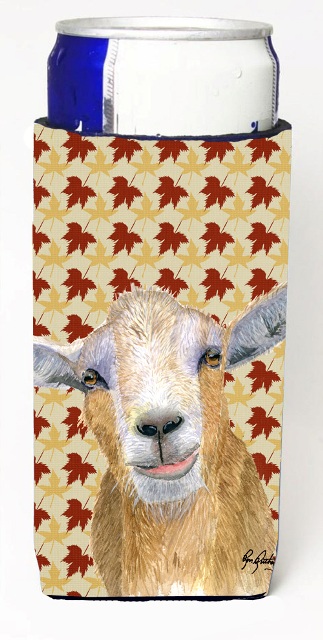 Fall Leaves Goat Michelob Ultra bottle sleeves For Slim Cans - 12 oz.