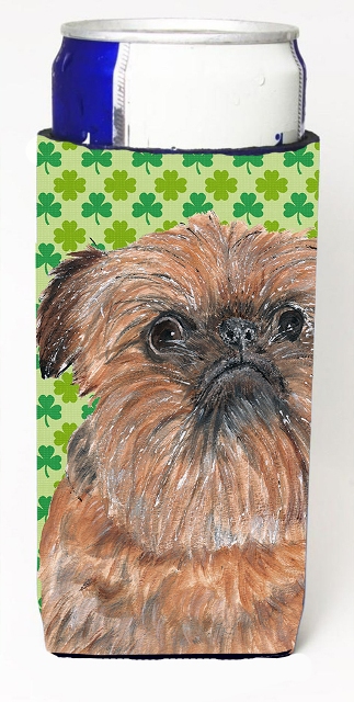 Brussels Griffon St Patricks Irish Michelob Ultra bottle sleeves For Slim Cans - 12 oz.