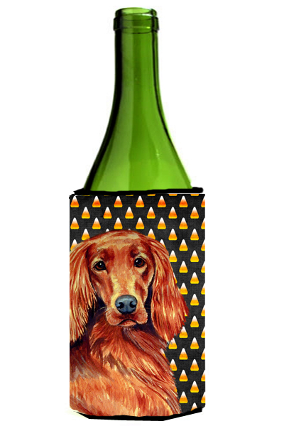 Irish Setter Candy Corn Halloween Portrait Wine bottle sleeve Hugger - 24 oz.