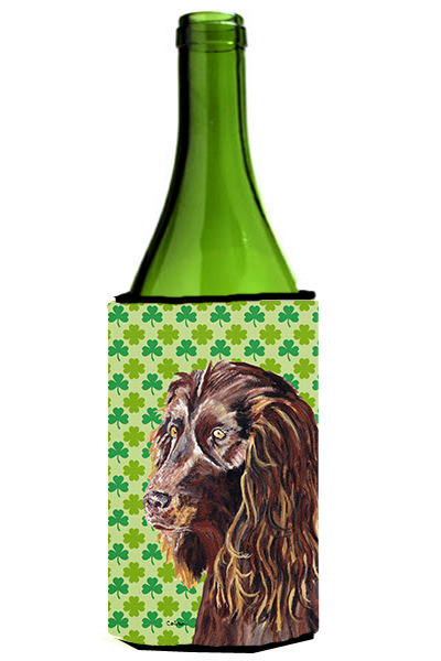 Boykin Spaniel St Patricks Irish Wine bottle sleeve Hugger - 24 oz.