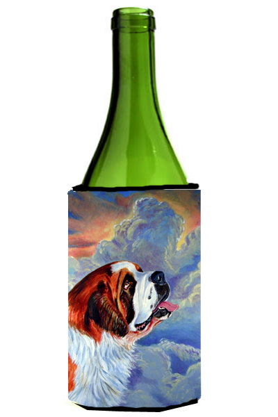Picture of Carolines Treasures 7085LITERK Saint Bernard Loyalty Wine bottle sleeve Hugger - 24 oz.