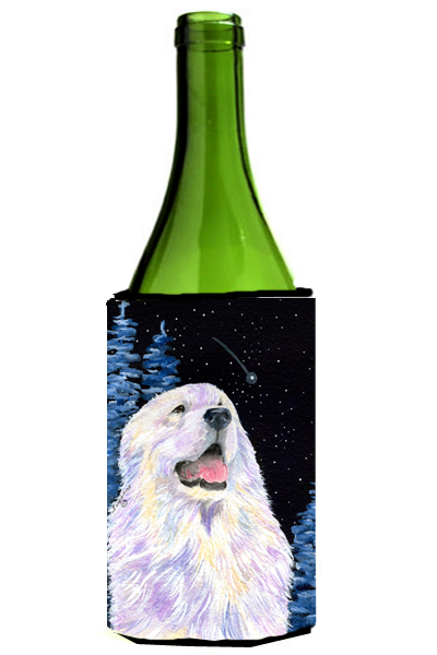 Starry Night Great Pyrenees Wine bottle sleeve Hugger - 24 oz.